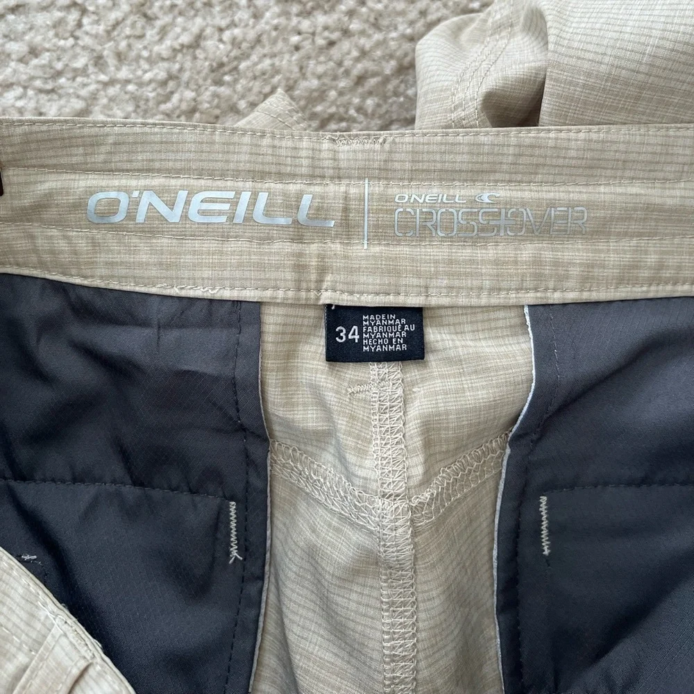 NWT O’Neill Crossover Hybrid Shorts Tan Size 34 - Picture 7 of 8